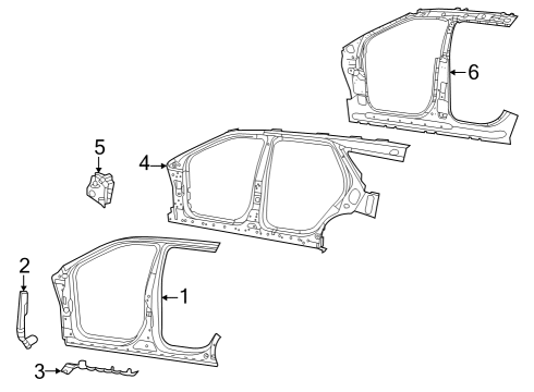 2021 Jeep Grand Cherokee L Inner Aperture Panel Diagram for 68541844AF