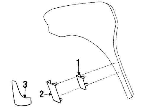 1997 Chrysler Town & Country Side Molding Diagram for SQ36TZZAA