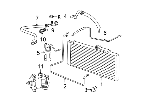 2009 Dodge Ram 2500 Liquid Line Diagram for 55057084AA