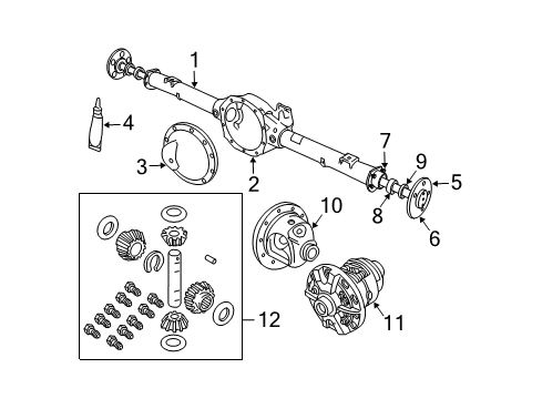 2004 Dodge Durango Axle Assembly, Rear Diagram for 5102074AF