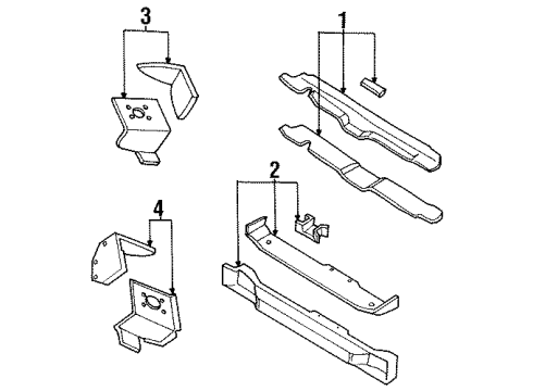 2000 Chrysler Grand Voyager Radiator Support Diagram for 4860194AB