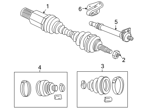 2003 Chrysler PT Cruiser Intermediate Shaft, Front Diagram for 5085016AA