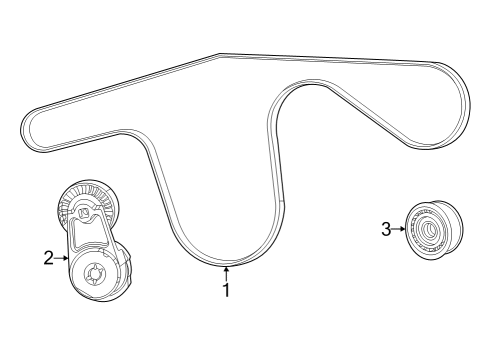 2022 Jeep Grand Cherokee Serpentine Belt Diagram for 68452779AA