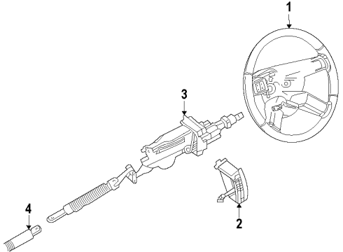 2012 Dodge Charger Steering Column Diagram for 68091898AB
