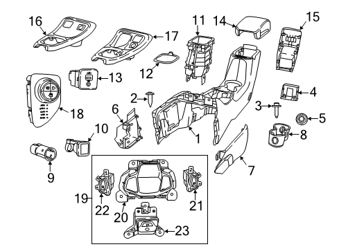 2018 Jeep Compass Armrest, Black/Gray Diagram for 5ZK07DX9AB