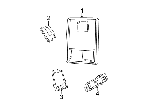 2010 Jeep Commander Console Housing, Upper Diagram for 1DE021D1AA