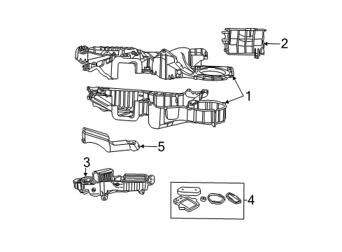 2005 Chrysler PT Cruiser Heater Components Diagram