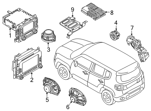 2015 Jeep Renegade Radio Diagram for 5VV65LXHAA