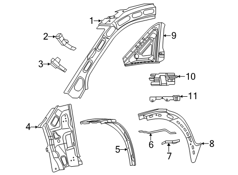 2024 Ram ProMaster EV Hinge Pillar Diagram