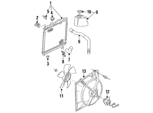 1993 Dodge Colt Radiator Cap Diagram for MR481217