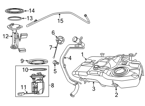 2007 Jeep Patriot Fuel Cap Diagram for 5165383AA