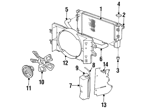 2000 Dodge Ram 2500 Fan Clutch Diagram for 52027710AB