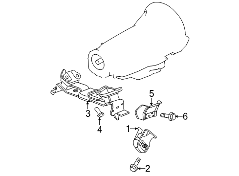2006 Jeep Commander Engine & Trans Mounting Diagram