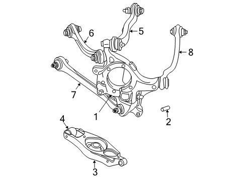 2009 Chrysler 300 Rear Lateral Arm, Passenger Side Diagram for 4782546AB