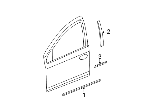 2003 Dodge Neon Body Side Molding, Front Diagram for QK58TZZ