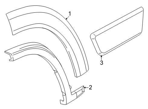 2024 Ram ProMaster EV Exterior Trim - Front Door Diagram