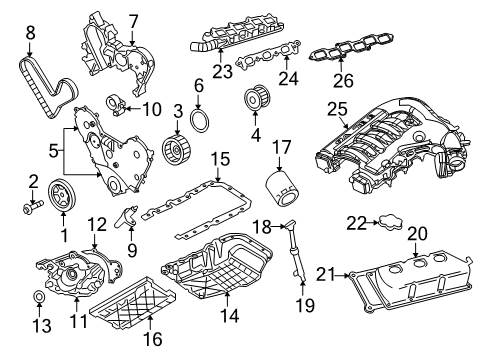 2007 Dodge Charger Intake Manifold Gasket Diagram for 4663958