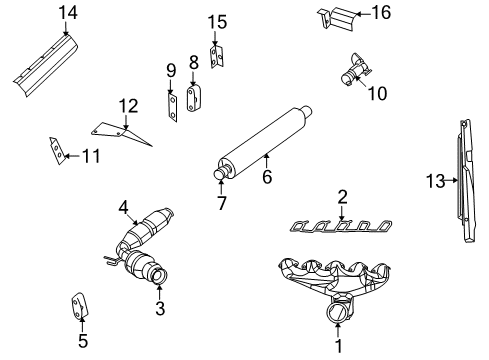 2009 Dodge Viper Tail Pipe Extension, Passenger Side Diagram for 5290178AJ
