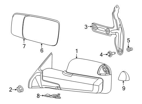 2014 Ram 1500 Bracket, Passenger Side Diagram for 68078242AA