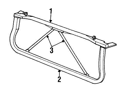 1994 Dodge Ram 2500 Upper Tie Bar Diagram for 55275412AD