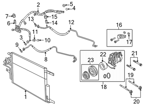 2023 Ram 1500 Pulley - A/C Compressor Diagram for 68462294AB