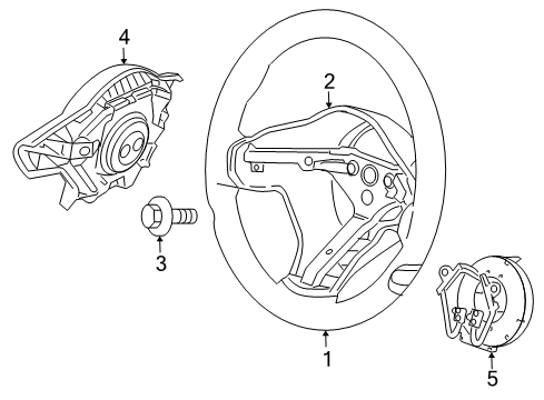 2004 Dodge Viper Steering Wheel, Black Diagram for TQ901X9AA
