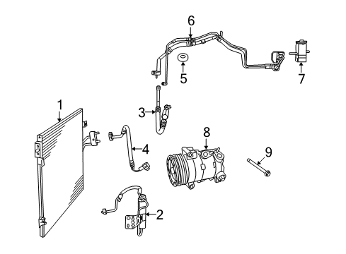 2009 Dodge Journey Discharge Line Diagram for 5058581AC