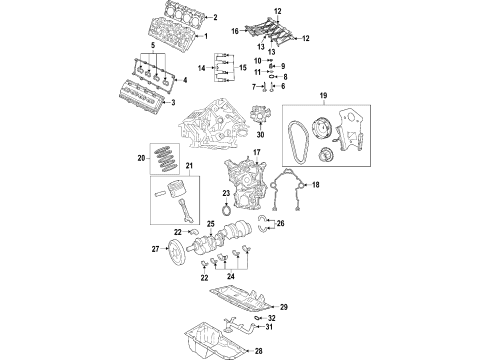 2007 Chrysler Aspen Head Gasket Diagram for 53021620BC