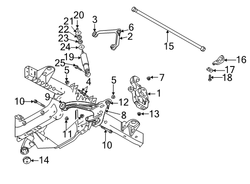2004 Dodge Ram 1500 Upper Control Arm, Front Diagram for 52106577AI