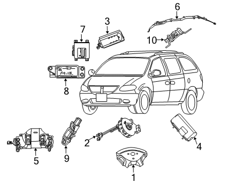 2004 Chrysler Town & Country Control Module Diagram for 4727360AC