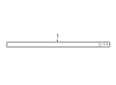 2020 Jeep Gladiator High Mount Lamp, Center Diagram for 68338388AC