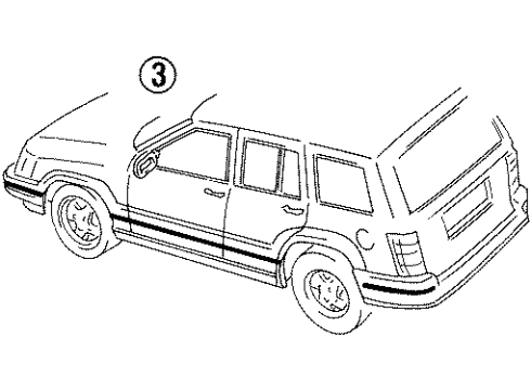 1998 Jeep Grand Cherokee Stripe Tape Diagram for 5FT06HC3