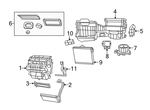 2014 Jeep Wrangler Blower Motor Diagram for 68232369AA