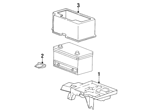 1996 Chrysler Town & Country Battery Tray Diagram for 4716768