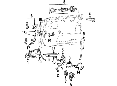 1995 Dodge Neon Lock Diagram for 4658788