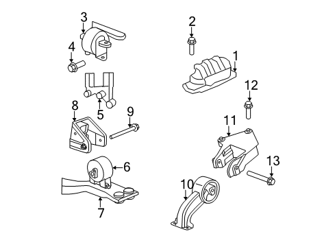 2014 Chrysler 200 Mount Brace, Rear Diagram for 5090607AB