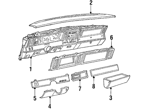 1984 Dodge Aries Instrument Panel Diagram