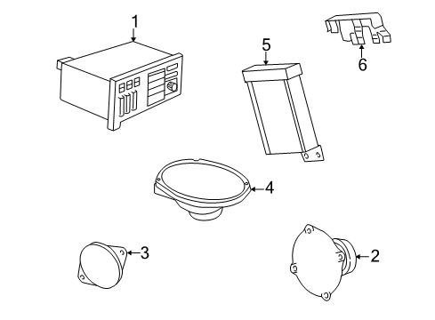 1999 Chrysler 300M AM/FM Radio Diagram for 4858540AH