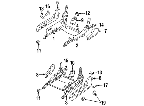 1999 Chrysler Sebring Seat Switch, Driver Side Diagram for MR140159