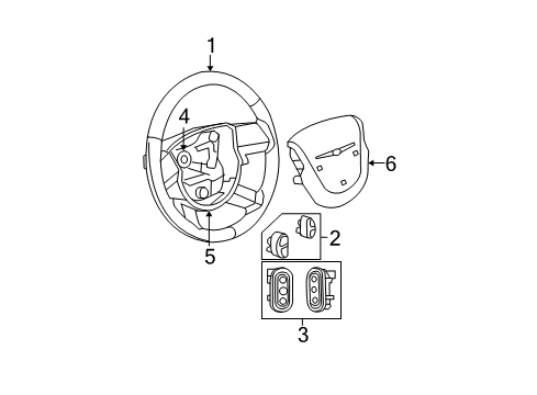 2009 Chrysler Sebring Steering Wheel Diagram for 1GA601DVAB