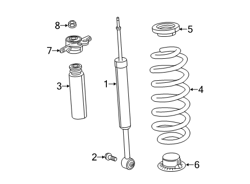 2015 Chrysler 200 Shocks & Components Diagram