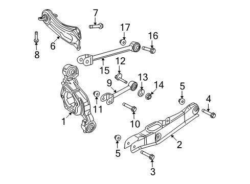 2016 Dodge Journey Rear Suspension Components Diagram 4 - Thumbnail