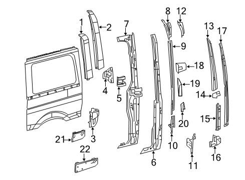 2007 Dodge Sprinter 3500 Upper Bracket Diagram for 68005124AA