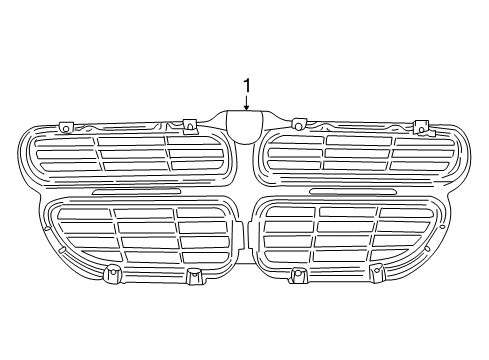 2006 Dodge Stratus Grille Diagram for 4805900AB