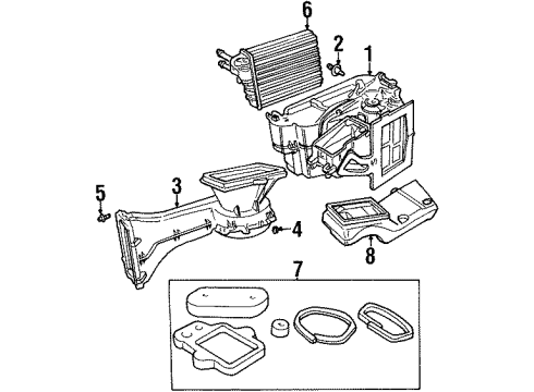 1997 Dodge Neon Lower Housing Diagram for 4864954