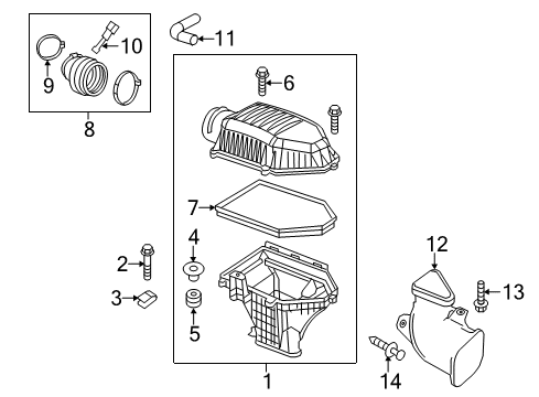 2012 Chrysler 300 Air Duct Clamp, Inner Diagram for 5037540AA