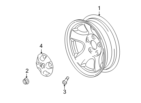 2004 Dodge Ram 1500 Wheel, Alloy Diagram for 5HK22PAKAD