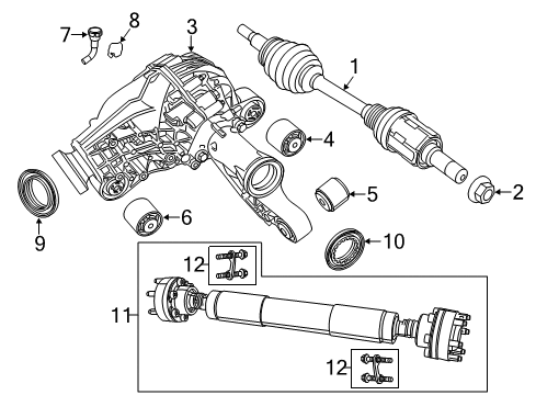 2015 Jeep Grand Cherokee Axle Assembly, Front Passenger Side Diagram for 4578884AC