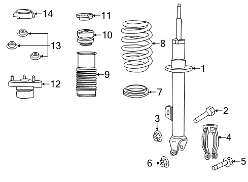 2015 Dodge Charger Strut Diagram for 68192734AC