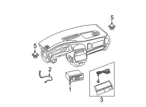2006 Dodge Caravan CD Changer Assembly Diagram for 82208936